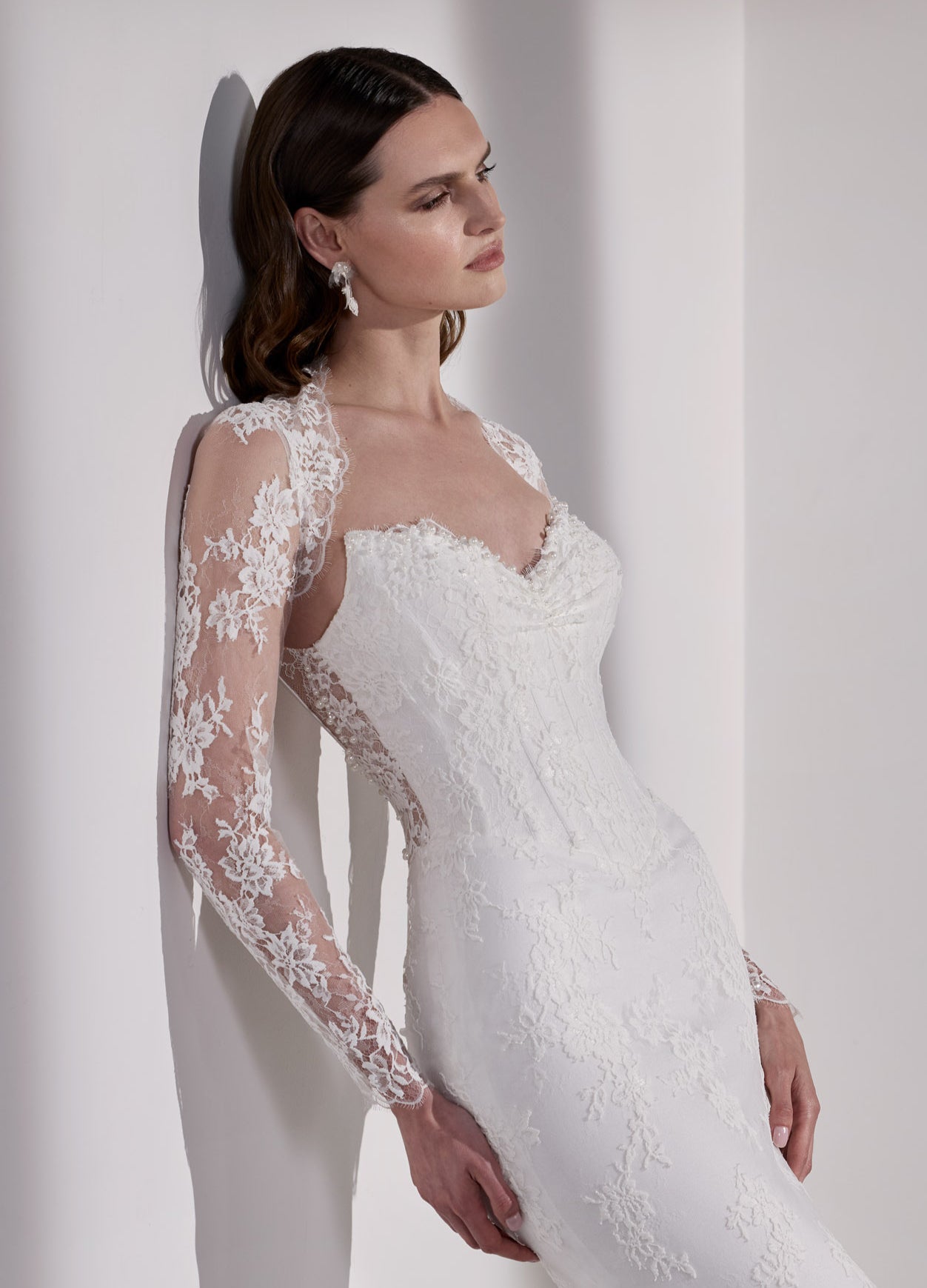 French-look lace bolero jacket shrug