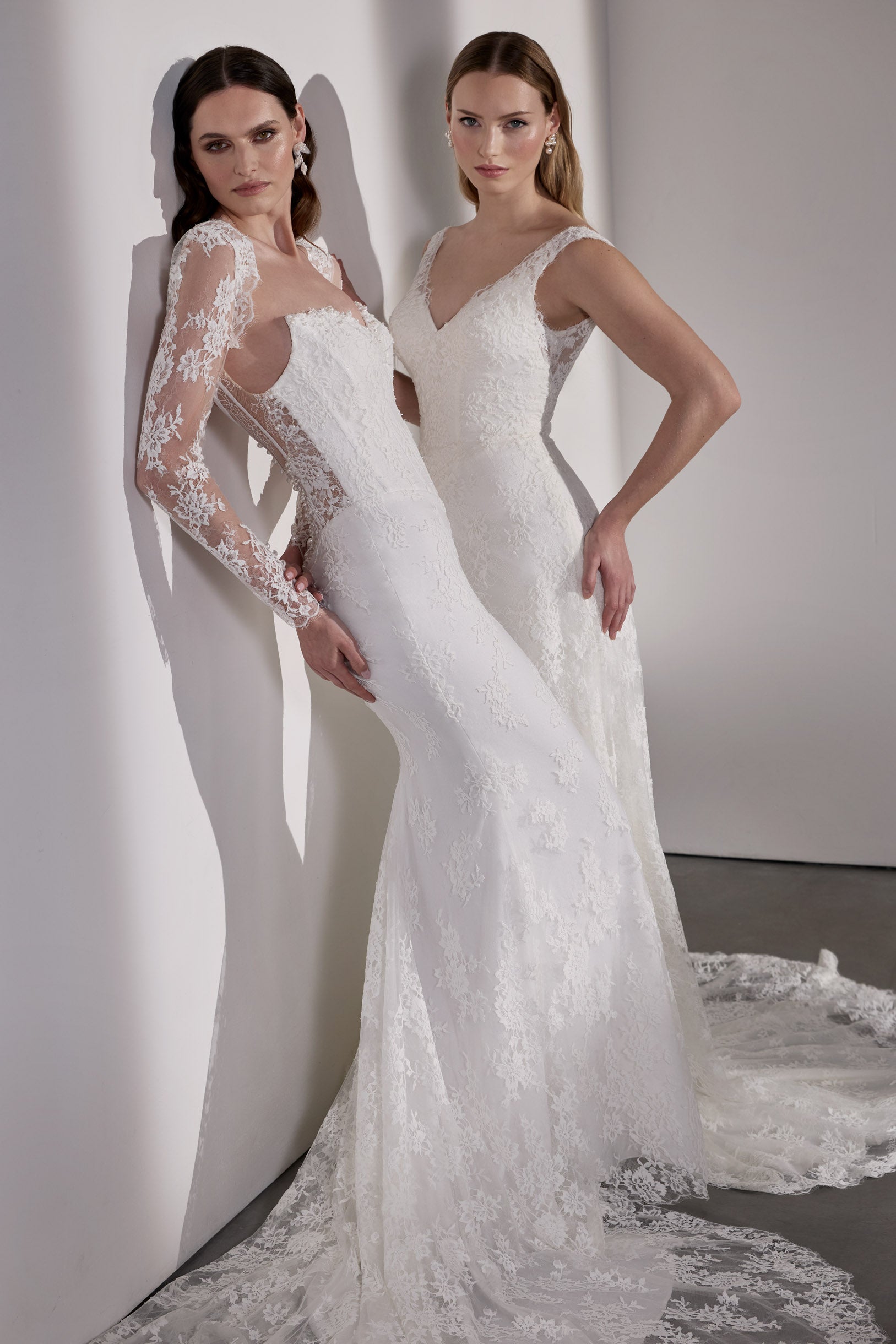 French-look lace basque waist sheath dress
with illusion back and jacket